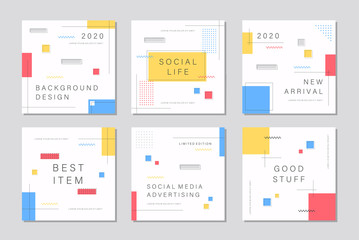 Set of editable sale banner template. Mobile banner for social media post and web/internet ads. Sale banner adversiter template. Cover template design vector with geometric shapes background.