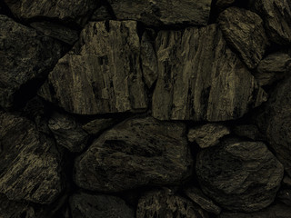 Natural stone wall, copy space - structures as background