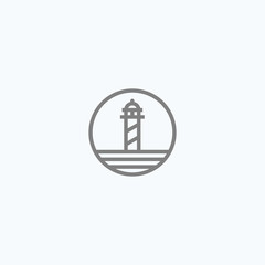 Lighthouse logo icon design vector