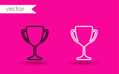 Goblet vector icon, symbol. White and black vector desgin. Modern, simple flat vector illustration for web site, mobile app or poster design.