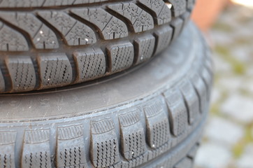 close-up shot of car tires