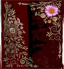 Vintage Baroque Victorian frame border floral ornament leaf scroll engraved retro flower pattern decorative design tattoo filigree calligraphic vector heraldic label swirl design elements 