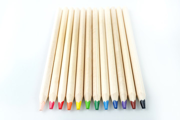 Obraz premium Color pencils for drawing isolated on white background
