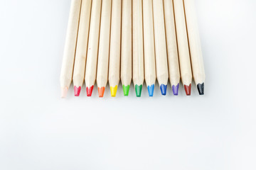 Obraz premium Color pencils for drawing isolated on white background