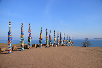 Fototapeta na wymiar Olkhon Buddhism Baikal