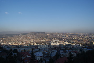 Tbilisi is the capital of Georgia. Hills and streets