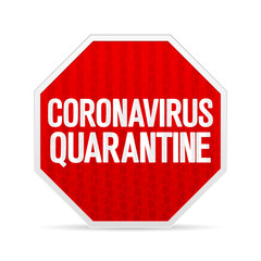 Road sign coronavirus quarantine