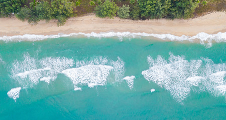 Obraz na płótnie Canvas View of the sea and beautiful tropical beach.