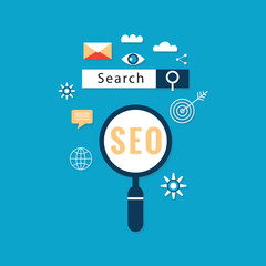 infographics background seo optimization. SEO concept