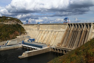 Russia. Amur region. September 2015. Bureya hydroelectric power station