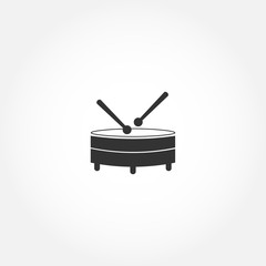 Drum flat icon. isolated illustration element
