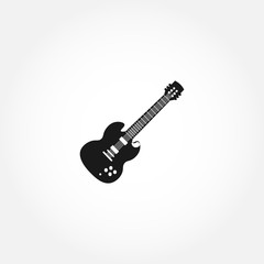 Obraz na płótnie Canvas electric guitar flat icon. isolated illustration element