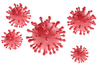 Corona virus 3d illustration isolated on white