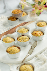 Banana Nut Muffins in Foil Cupcake Paper