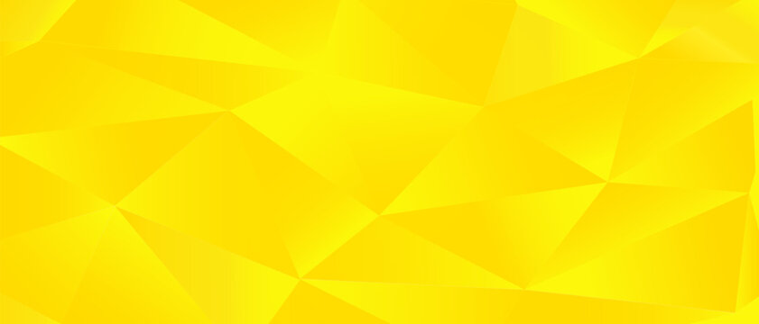 Blank golden yellow vector background. Polygonal element for flyer, presentation, business card, ad brochure. Technology digital trendy space. Sunny warm color. Dynamic empty motion wall. Glow 3d tile