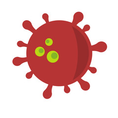 Color coronavirus model illustration