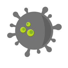 Color coronavirus model illustration
