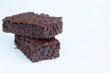Vegan brownies chocolate plant based diet no animal products on dark background
