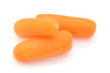 three baby carrots