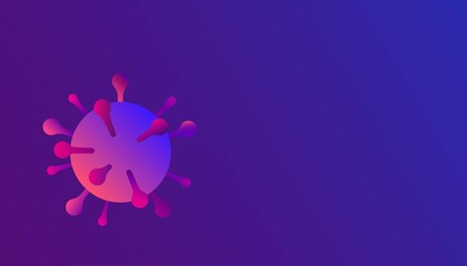 Virus background illustration. Colorful design for banner, news, advertisement with gradient colors
