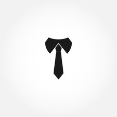 tie with collar icon. isolated vector element