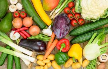 fresh and healthy vegetables from market