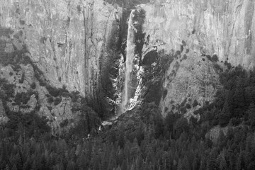 Bridalveil Falls in Black and White