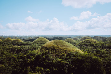 Fototapeta na wymiar Chocolate hills Bohol Philippines.