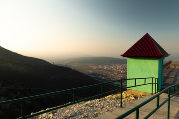 black sea, ocean, sea, grass field, grass, sunrise, morning, nature, gelendzhik, russia, spring, mountain, city, travel, cityscape, view, architecture, urban, landscape, landmark, sky, skyline, aerial