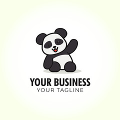 Panda logo design template suitable for various business, such as animal business, culinary, tourism, etc.