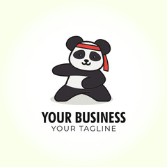 Panda logo design template suitable for various business, such as animal business, culinary, tourism, etc.