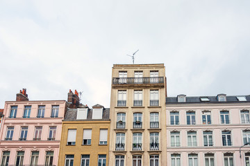 Fototapeta premium LILLE, FRANCE - October 11, 2019: antique building view in Old Town Lille, France