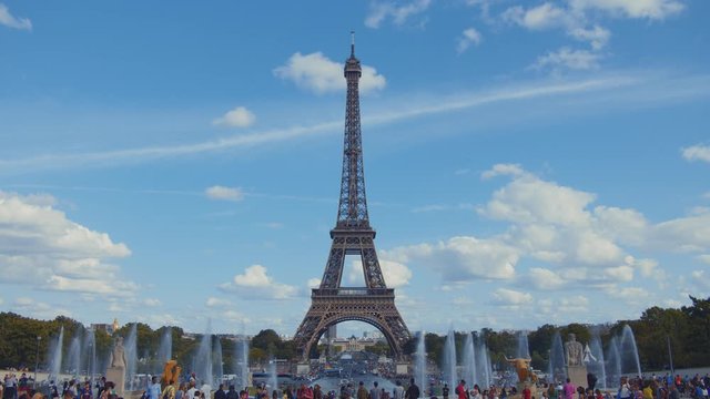 Eiffel Tower on a summer sunny day, Paris