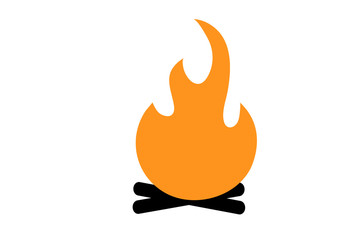 Fire flame icon.Fire flame logo vector illustration design template.