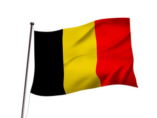 ベルギーの国旗イメージ、3dイラストレーション
