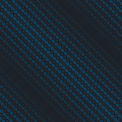 Vector halftone geometric seamless pattern with diamond shapes, fading rhombuses. Abstract background with diagonal gradient transition effect. Texture in dark blue color. Repeat minimalist design