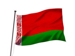 Fototapeta na wymiar ベラルーシの国旗イメージ、3dイラストレーション