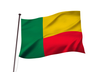 ベナンの国旗イメージ、3dイラストレーション