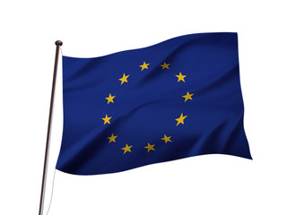 EUの国旗イメージ、3dイラストレーション