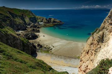 The Channel Islands in summer with good weather and greenery