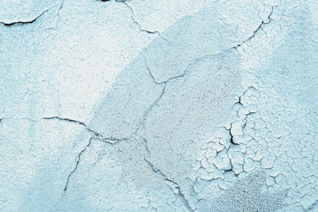 Old texture light blue cracked wall