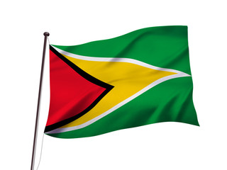 ガイアナの国旗イメージ、3dイラストレーション