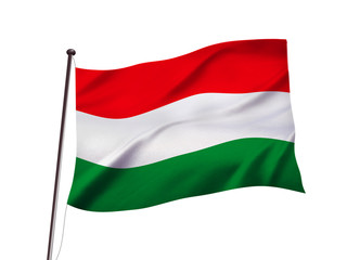 ハンガリーの国旗イメージ、3dイラストレーション