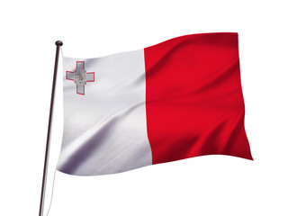 マルタの国旗イメージ、3dイラストレーション