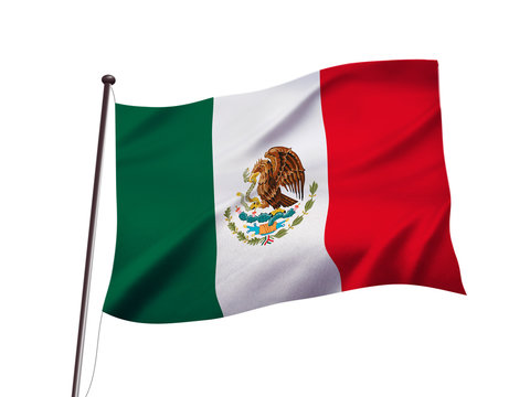 メキシコの国旗イメージ、3dイラストレーション
