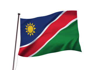 ナミビアの国旗イメージ、3dイラストレーション
