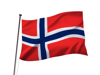 ノルウェーの国旗イメージ、3dイラストレーション