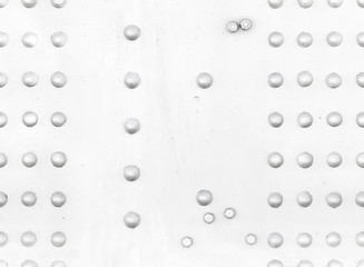 White metal wall with rivets, seamless pattern