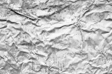 Crumpled gray metal surface, seamless texture