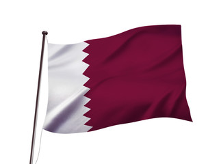 カタールの国旗イメージ、3dイラストレーション